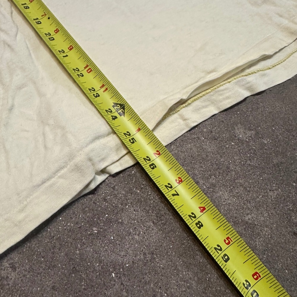 Vintage 70s Hobie Cat TShirt Mens M Cream Sailing Championship Pocket Distressed - Picture 8 of 9